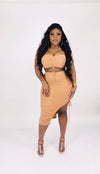 A lil nudity - tan skirt set - SAMIVY LUXE