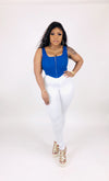 Corset crop top- Royal Blue - SAMIVY LUXE
