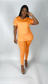 Daisy leggings set- Orange - SAMIVY LUXE