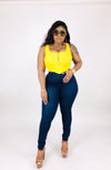 Corset crop top- Yellow - SAMIVY LUXE