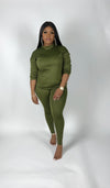 Amber Two piece set- Olive - SAMIVY LUXE